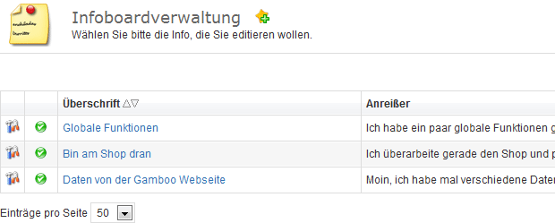 Abbildung: Infoboard