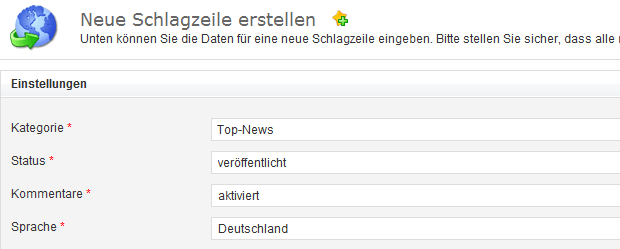 Abbildung: Schlagzeilen
