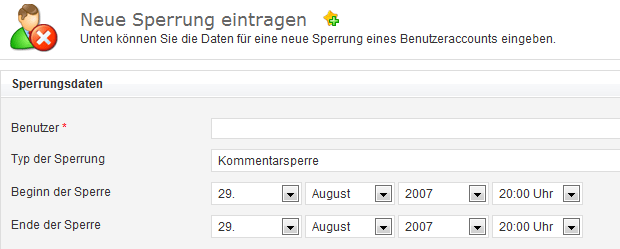 Abbildung: Sperrungen