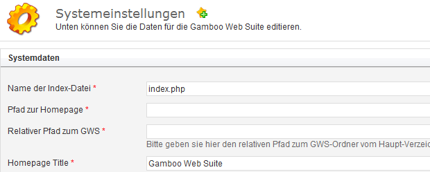 Abbildung: Systemeinstellungen