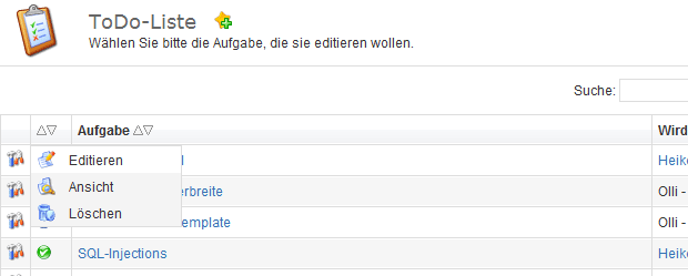 Abbildung: ToDo-übersicht